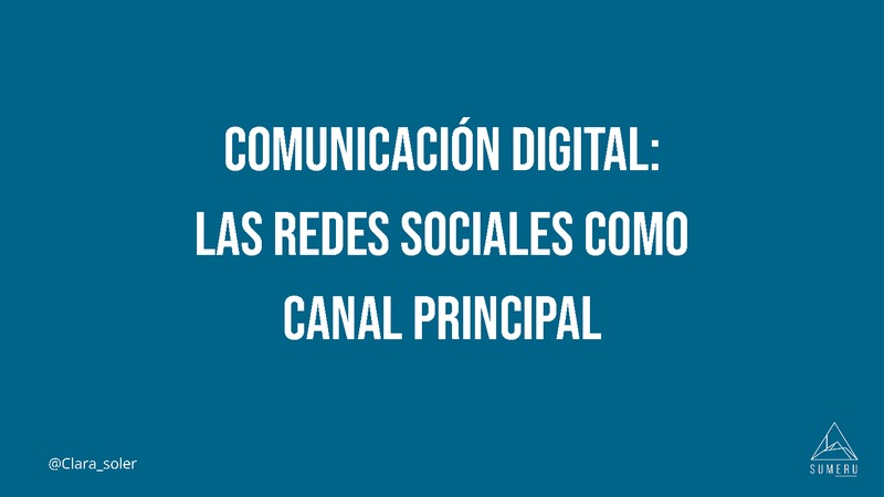 Comunicacin digital para mi empresa: Las redes sociales como canal principal