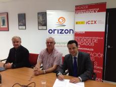 Izq -Dcha. Julio Perete - Consultor ICEX. Vicente Roncero - Director Provincial de Comercio y Director del ICEX en Alicante y �ngel Pineda Director General Orizon Sistemas de Informaci�n S.L.