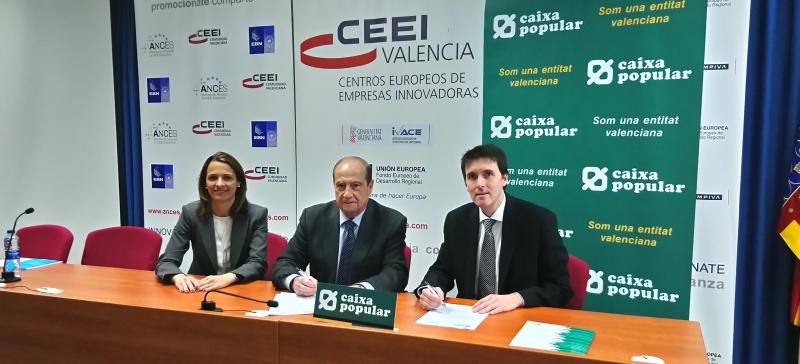 Firma del Convenio de Colaboracin entre CEEI Valencia y Caixa Popular