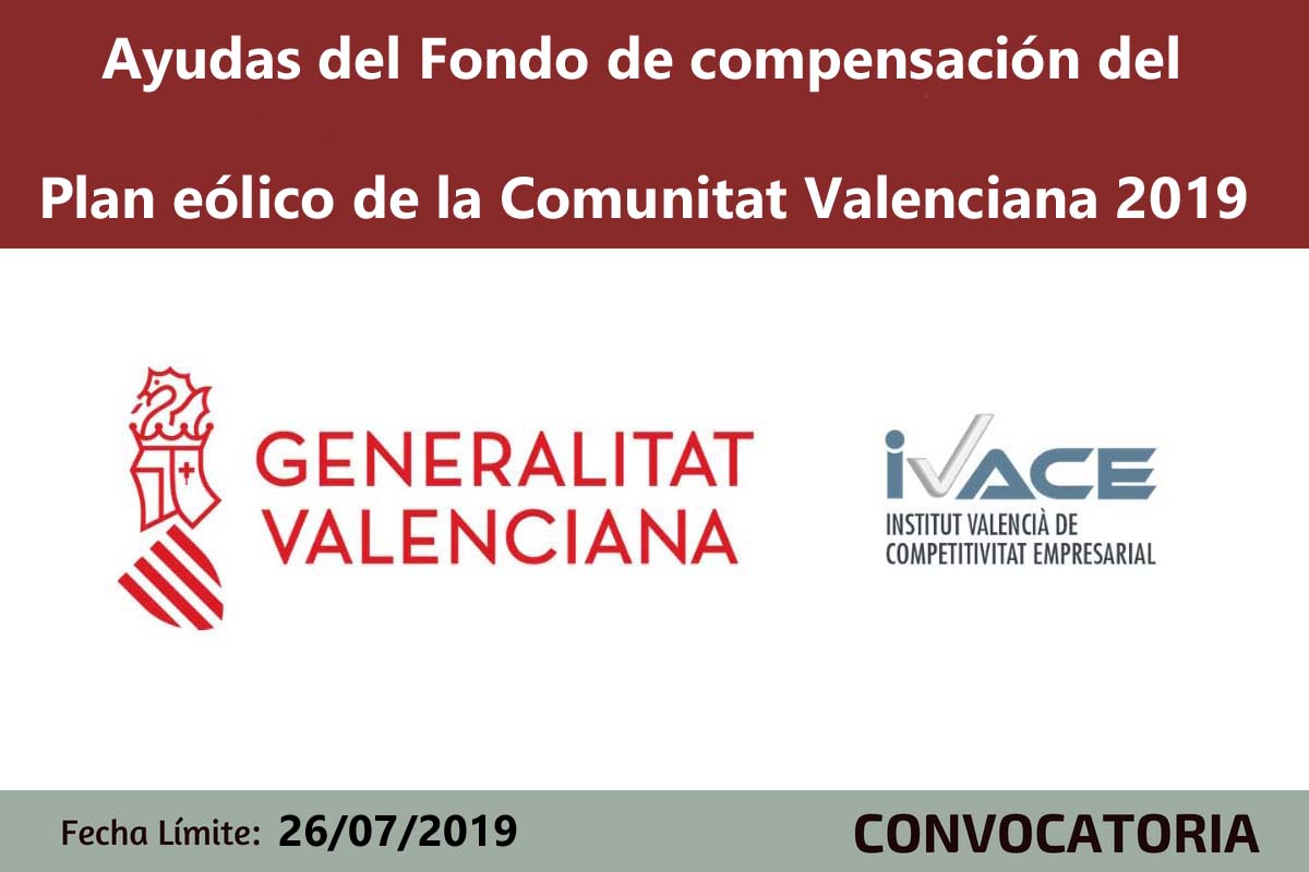 Ayudas en el marco del Fondo de compensacin del Plan elico de la Comunitat Valenciana 2019