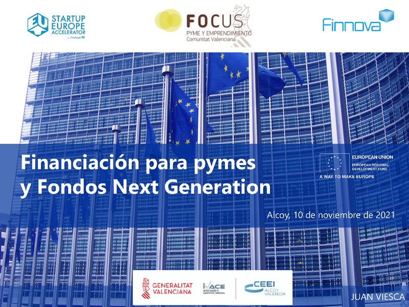 Presentación Financiación para pymes y Fondos Next Generation