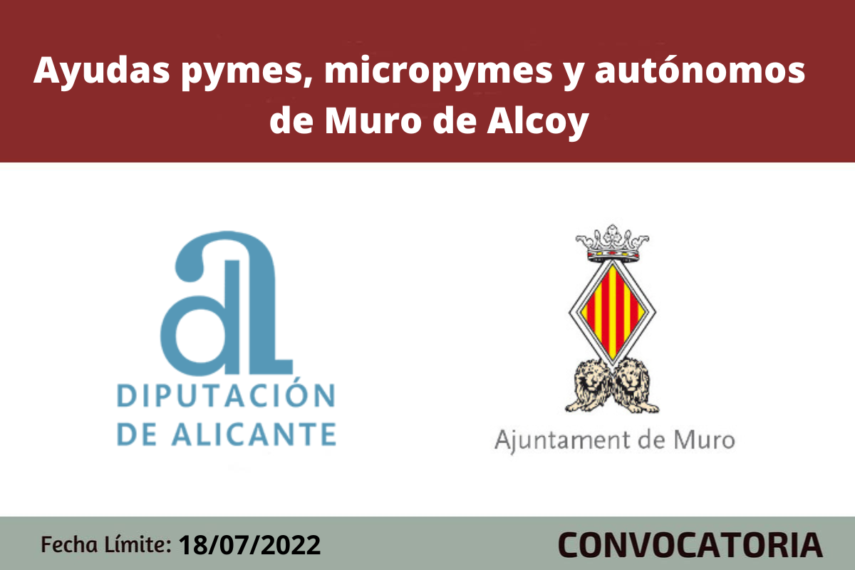 Ayudas para pymes, micropymes y autónomos de Muro de Alcoy