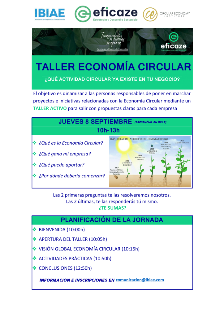 Taller de economía circular en IBIAE