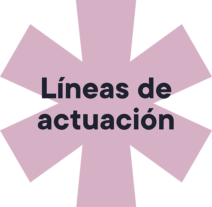 Líneas de actuación asterisco rosa