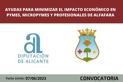 Ayudas para minimizar el impacto económica en pymes, micropymes y profesionales de Alfafara