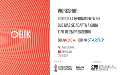 Workshop: conoce la herramienta BIK que más se adapta a cada tipo de emprendedor