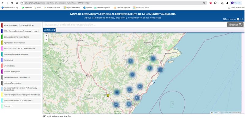 mapa entidades castelln