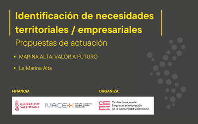 Marina Alta: Valor a futuro - Propuesta de actuaci�n