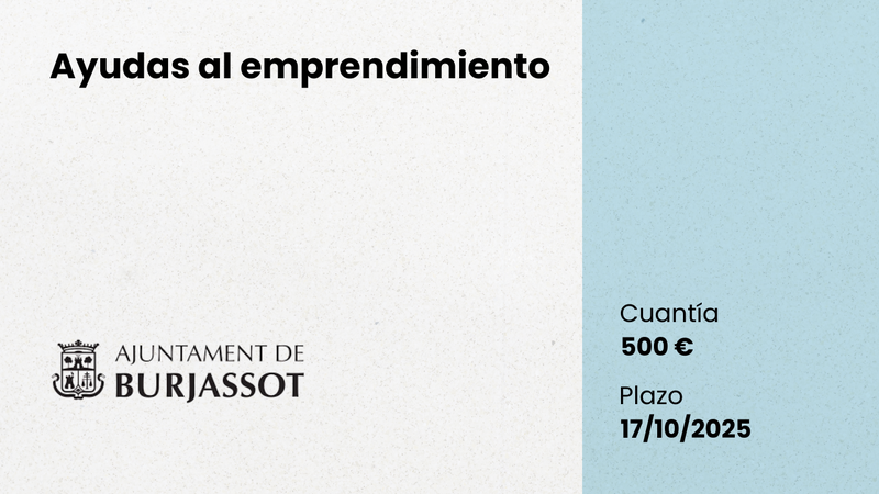 Ayudas al emprendimiento en Burjassot 2025