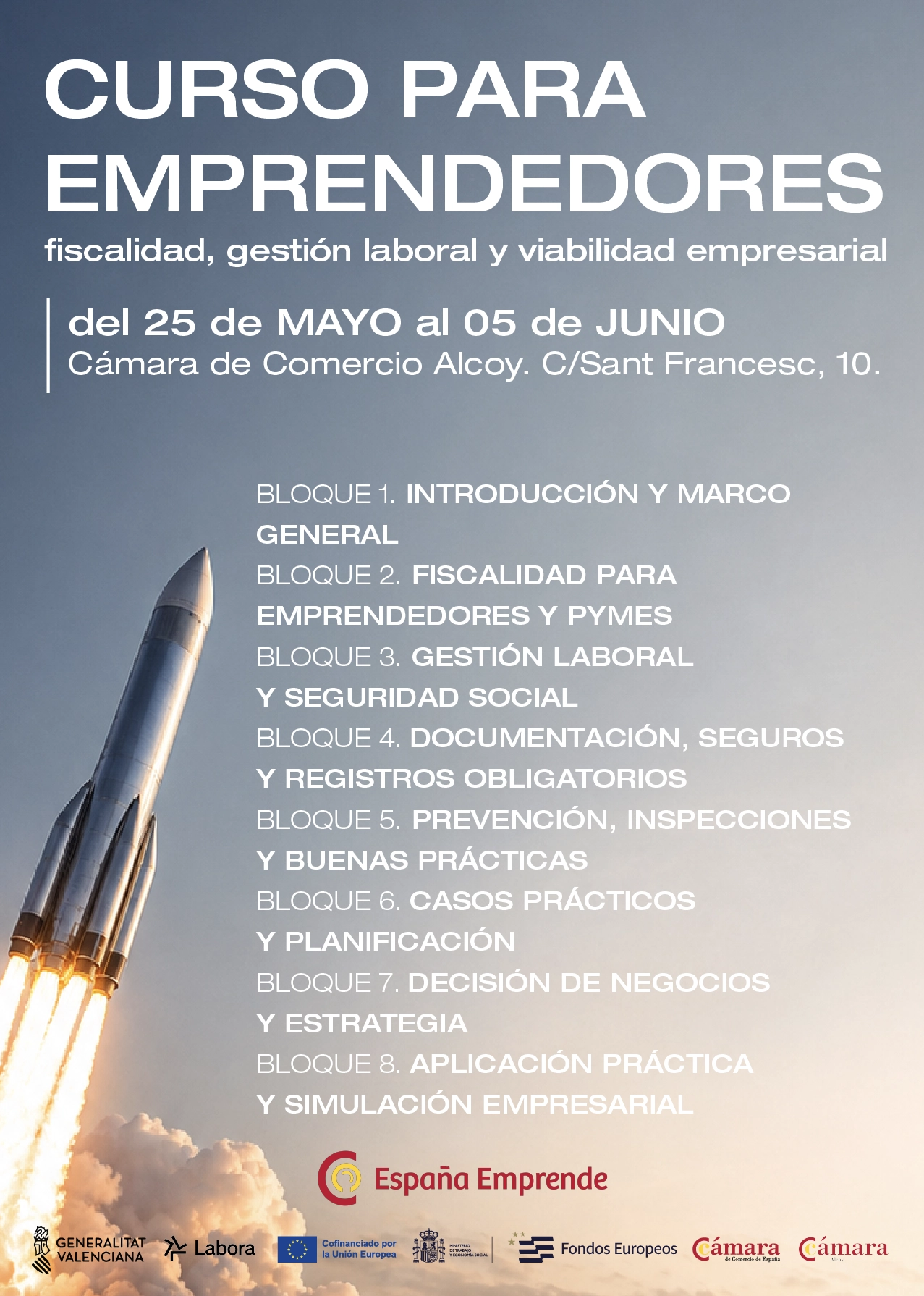 Curso para emprendedores: fiscalidad, gesti&oacute;n laboral y viabilidad empresarial