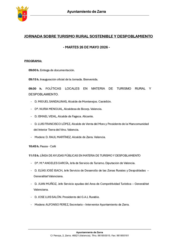 Programa Jornada Zarra