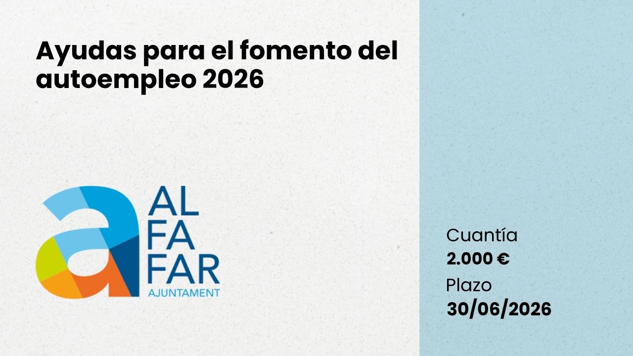 ayudas al fomento de la iniciativa emprendedora en Alfafar 2026