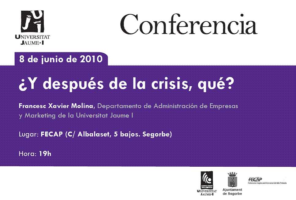 Cartel  Y despu�s de la crisis qu�?