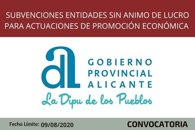 Subvenciones promocin econmica Alicante 2020