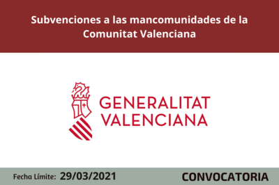 Subvenciones a las mancomunidades de la Comunitat Valenciana