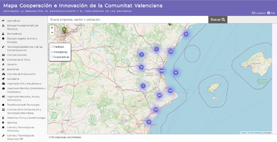 Mapa Empresas Tractoras Comunitat Valenciana